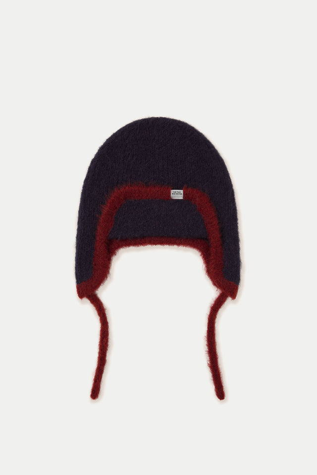 The Tiny Big Sister Navy Earflap Beanie 