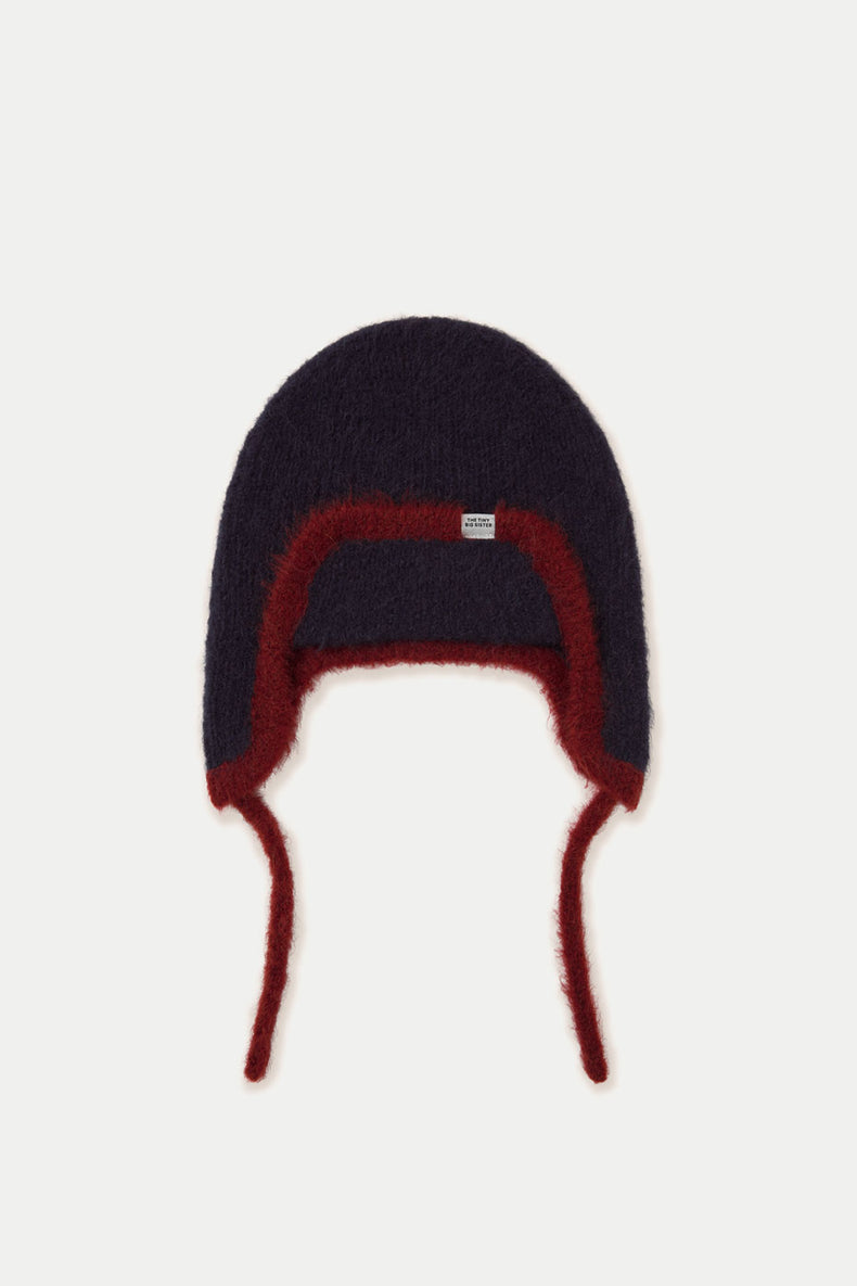 The Tiny Big Sister Navy Earflap Beanie 