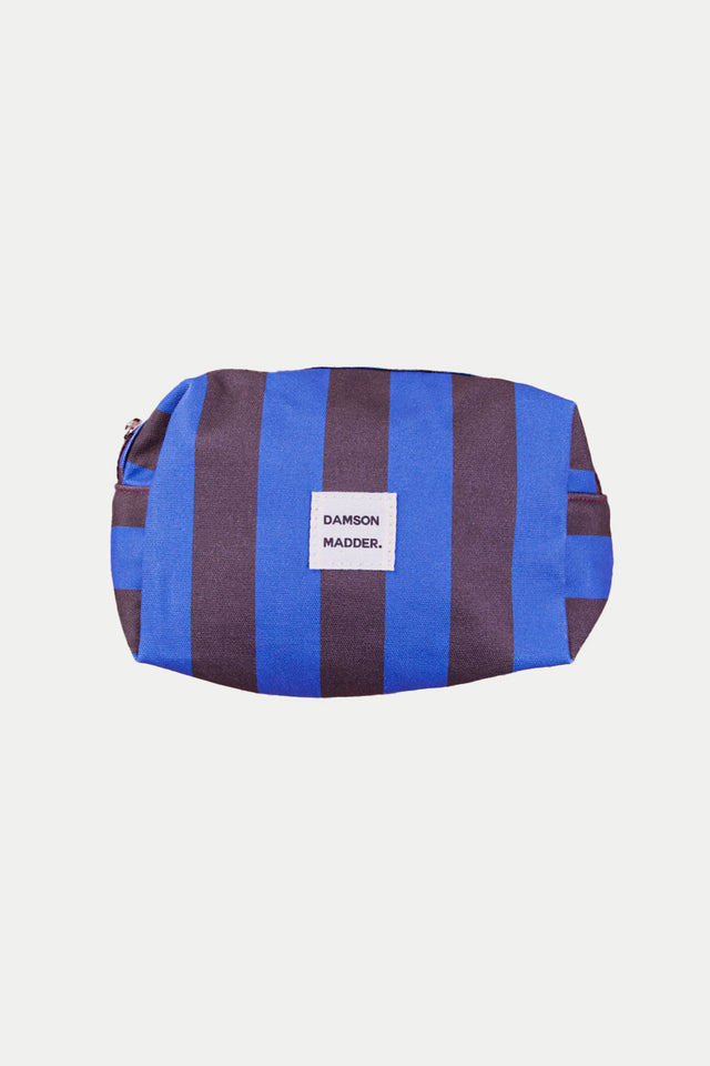 Damson Madder Blue Grey Canvas Make Up Bag 