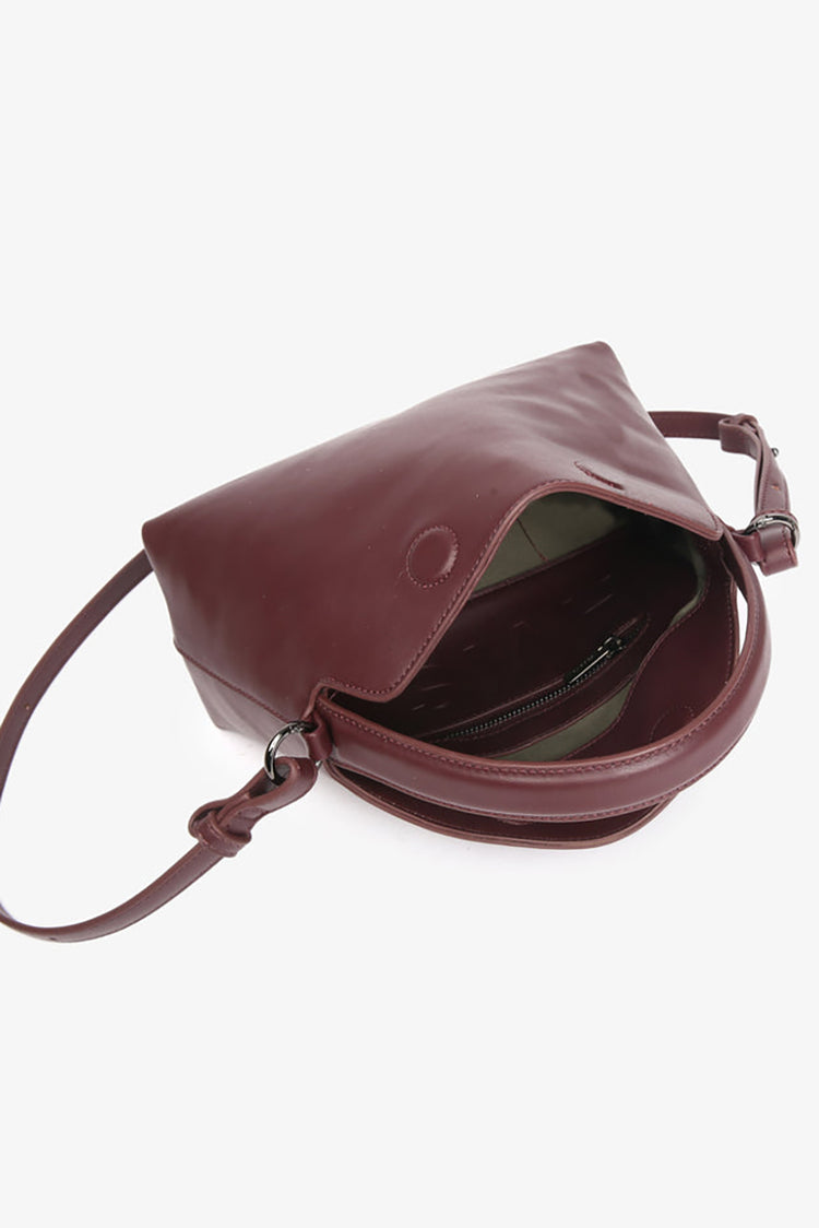 Midnight Plum Note Soft Structure Bag