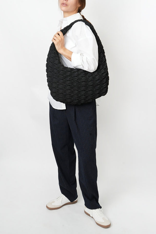 Black Haze Matte Twill Quilt Bag