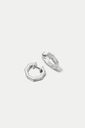 Daisy London Silver Estée Lalonde Octagonal Huggie Hoops 