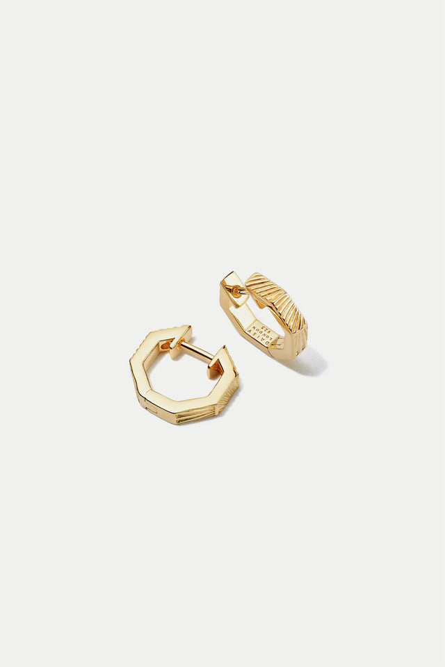 Daisy London Gold Plated Estée Lalonde Octagonal Huggie Hoops 