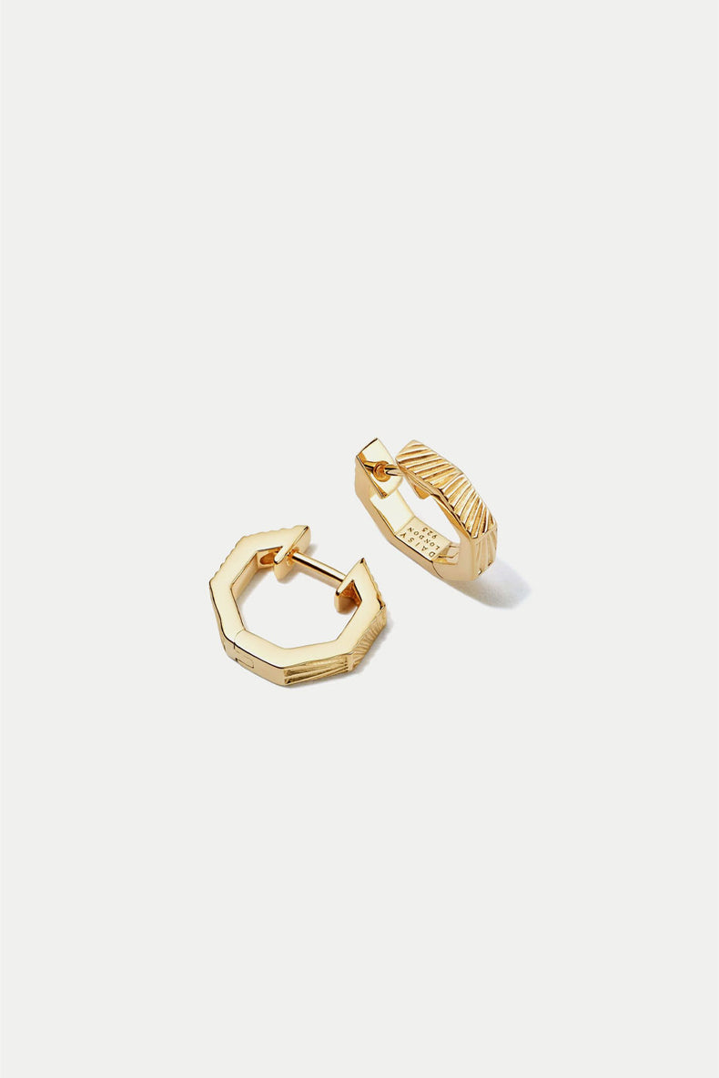 Daisy London Gold Plated Estée Lalonde Octagonal Huggie Hoops 