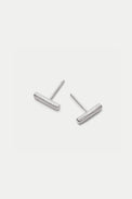 Daisy London Silver Estée Lalonde T Bar Stud Earrings 