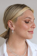 Daisy London Silver Estée Lalonde T Bar Stud Earrings 