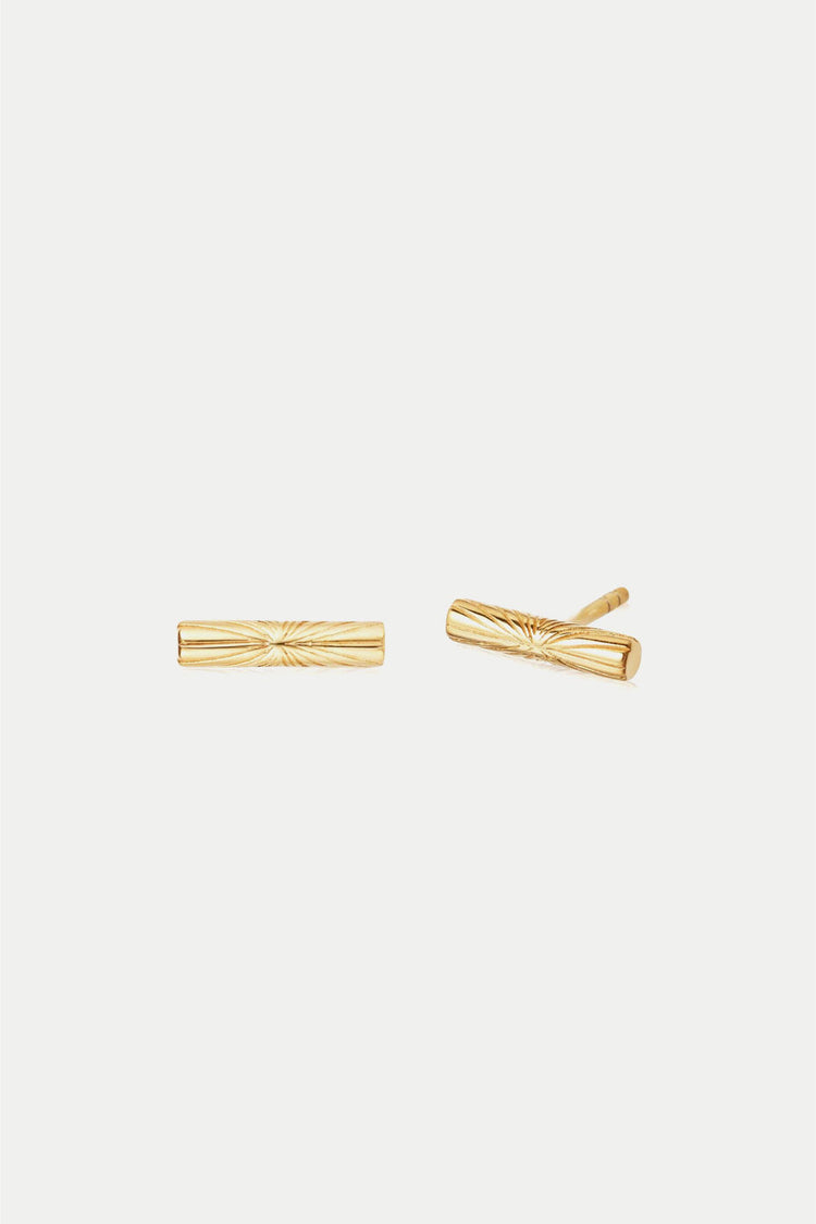 Daisy London Gold Plated Estée Lalonde T Bar Stud Earrings 