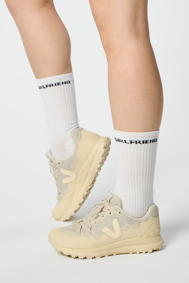 White Girlfriend Crew Socks - Pack of 3