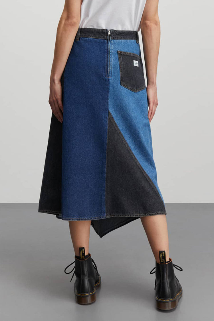 Mix Blue Denim Patch Solrun Skirt