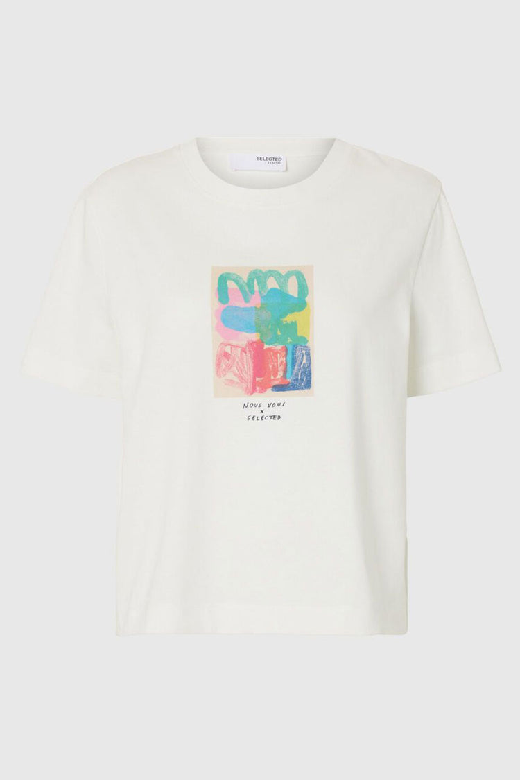 Snow White Essential Printed Boxy Fit T-Shirt