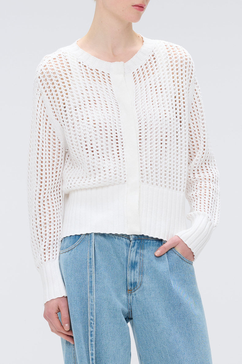 White Kanami Cardigan