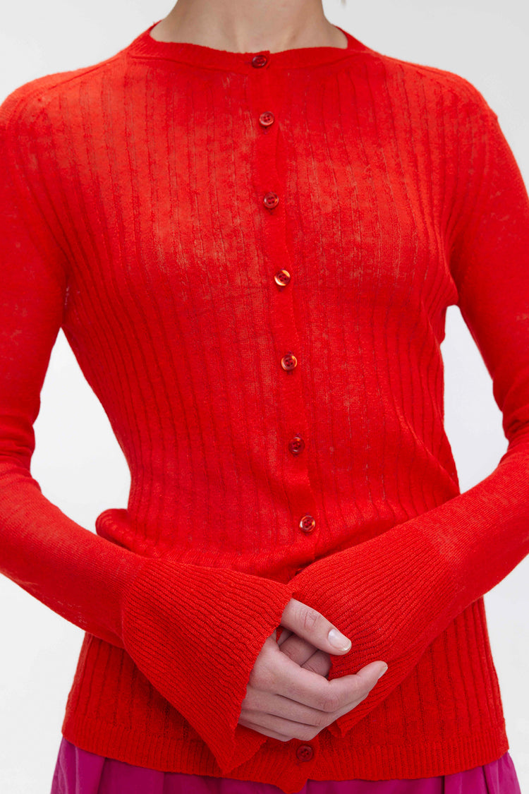 Red Keiko Cardigan