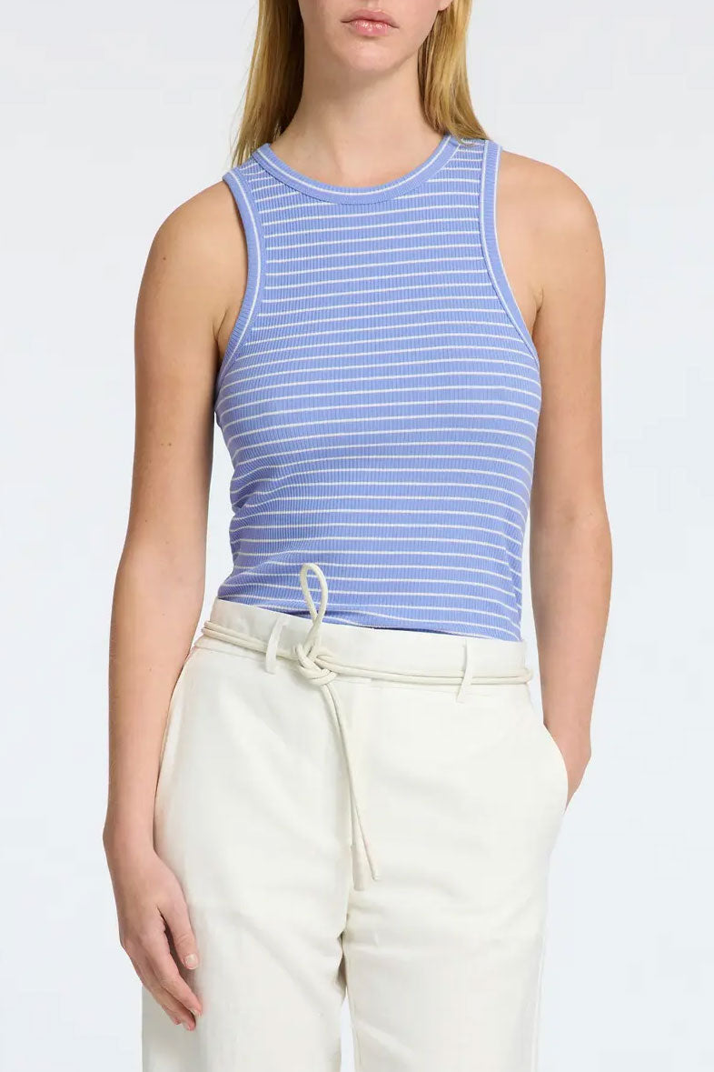 Cornflower Blue Anna Striped Tank Top