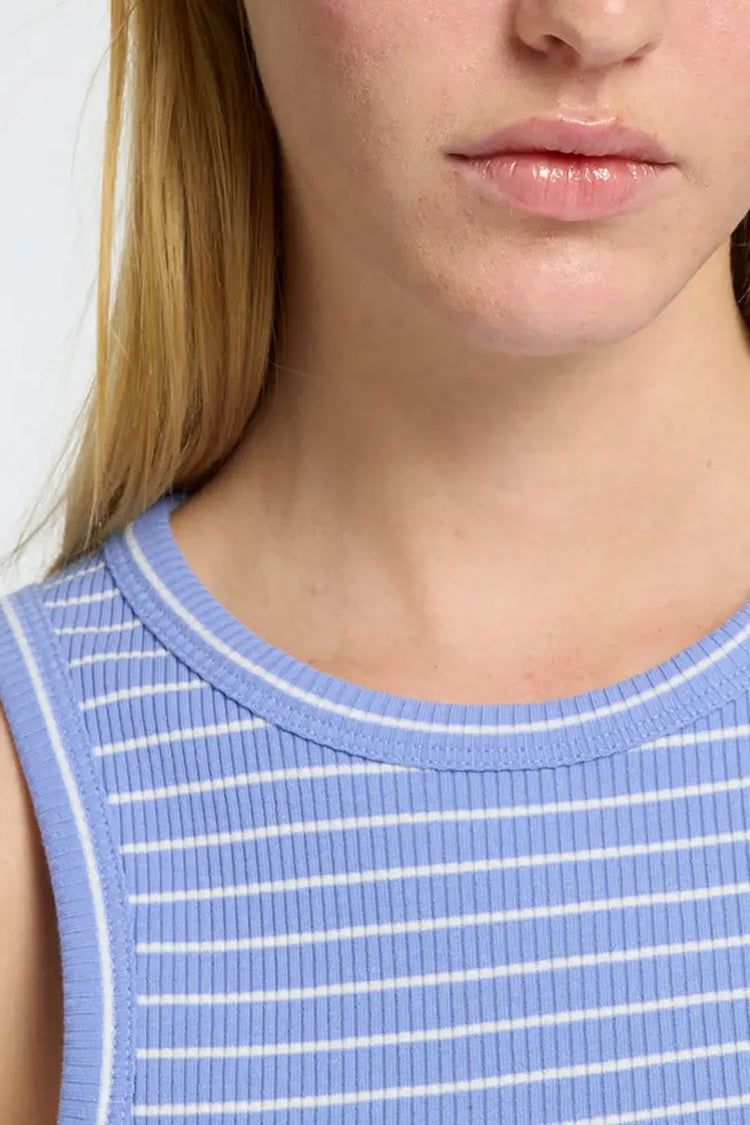 Cornflower Blue Anna Striped Tank Top