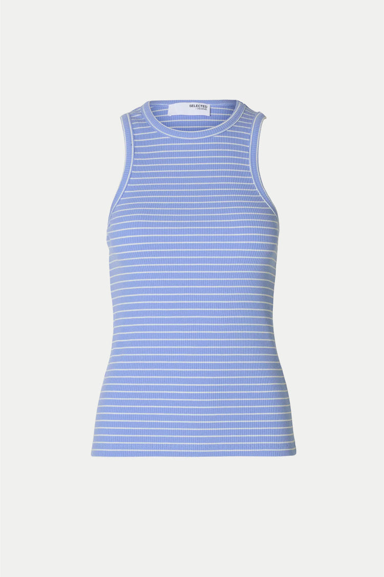 Cornflower Blue Anna Striped Tank Top