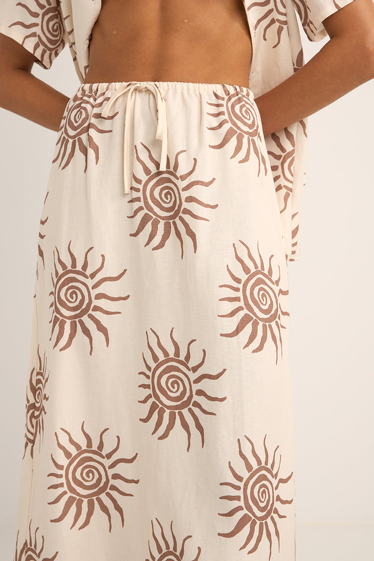 Brown Seafarer Maxi Skirt