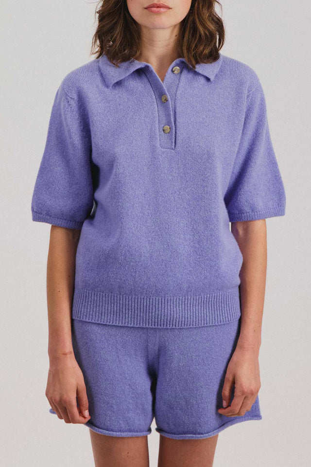 Violet Mix Hot Buttered Knit Shirt