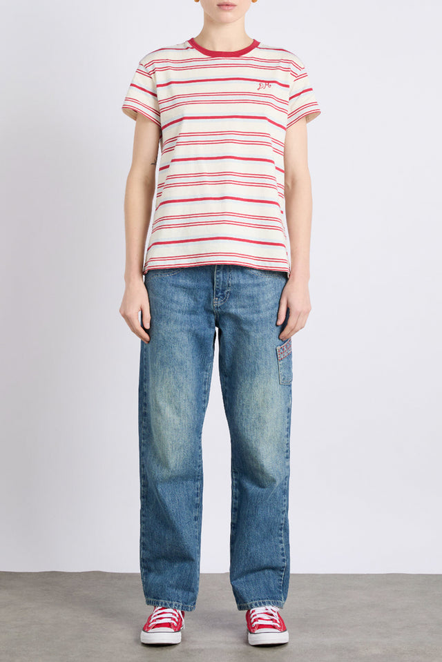 Butter Stripe Ariel Shrunken T-Shirt