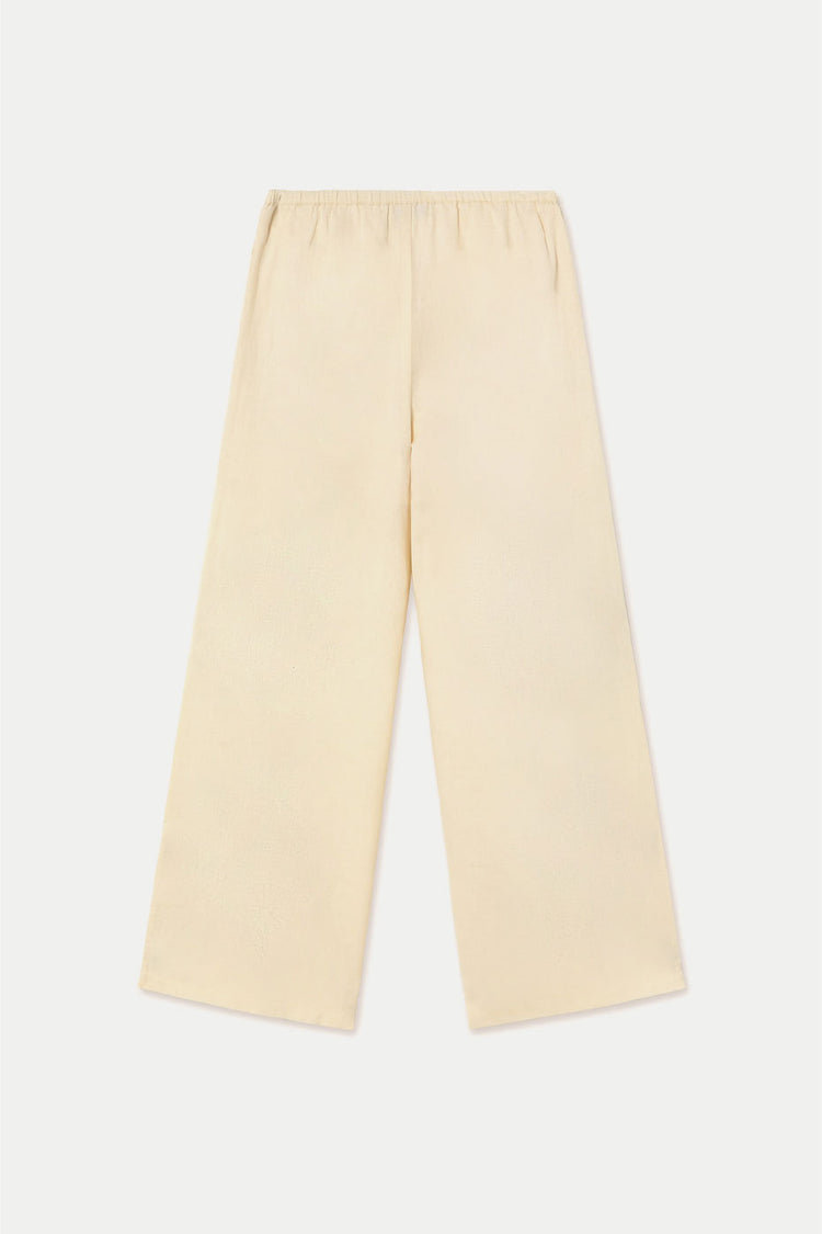 Light Cream Embroidered Trousers