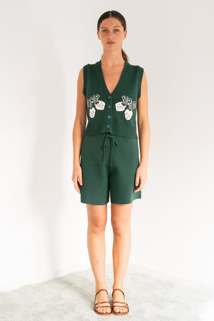 Dark Emerald Strawberries Patric Vest