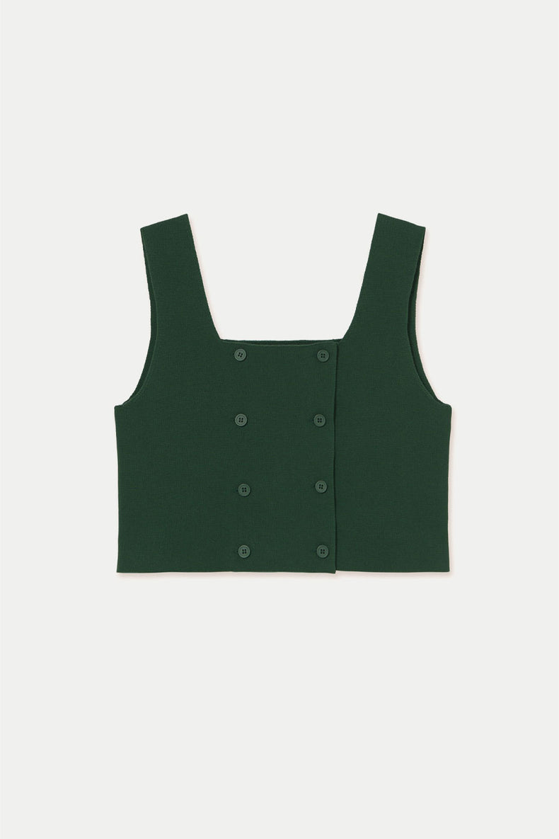 Emerald Buttoned Top