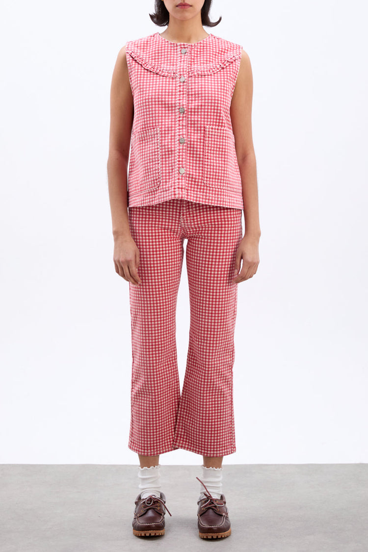 Red Gingham Kenny Jeans