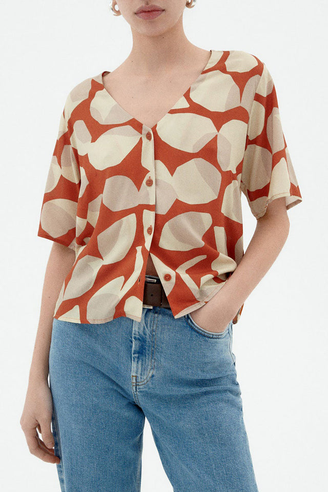 Multi Leaf Light Libelula Blouse