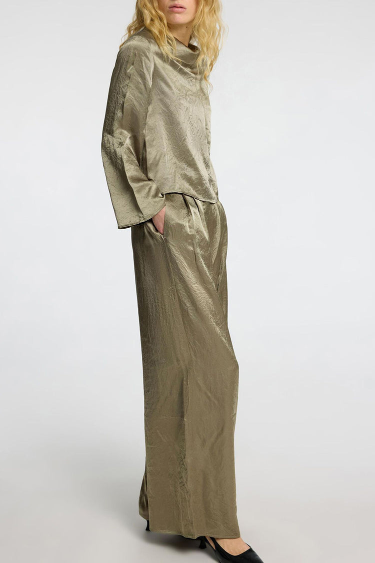 Selected Femme Vetiver Selene Wide Trousers 