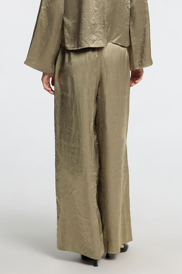 Selected Femme Vetiver Selene Wide Trousers 