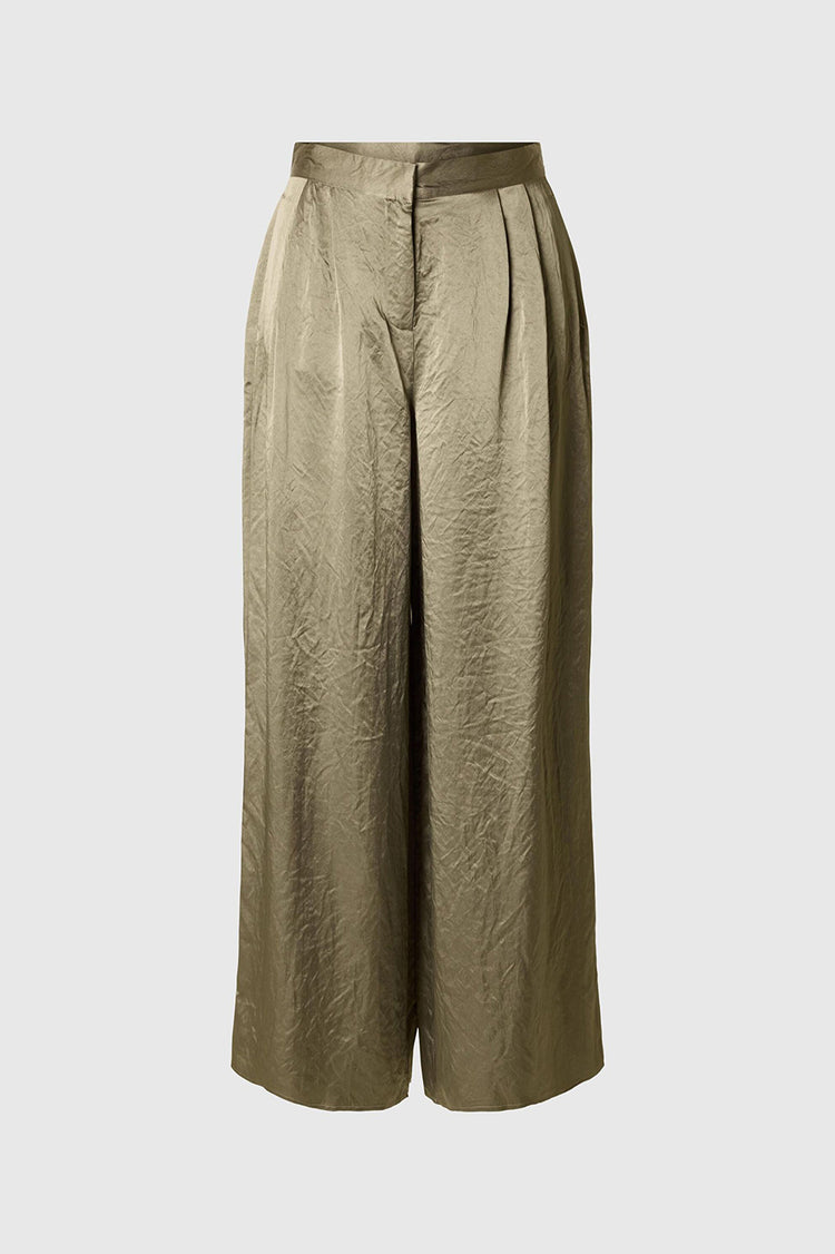 Selected Femme Vetiver Selene Wide Trousers 