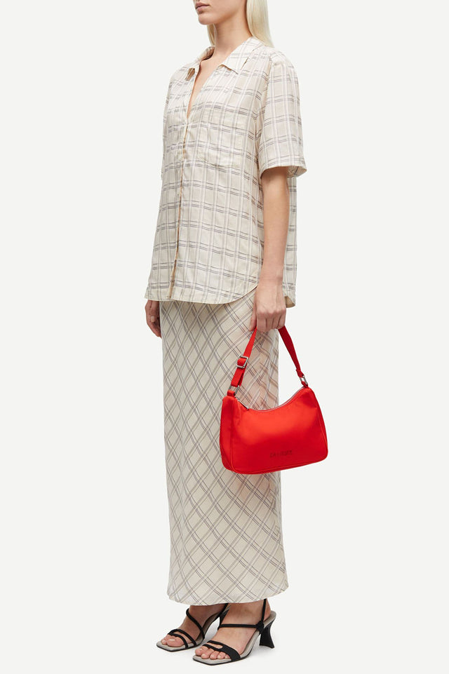 Egret Check Saagnetas Long Skirt