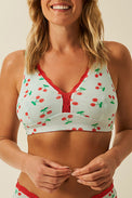Stripe & Stare Blue Cherryade Plunge Lace Bra 