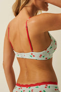 Stripe & Stare Blue Cherryade Plunge Lace Bra 