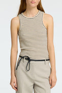 Selected Femme Oatmeal Anna Striped Tank Top 