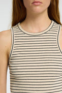Selected Femme Oatmeal Anna Striped Tank Top 
