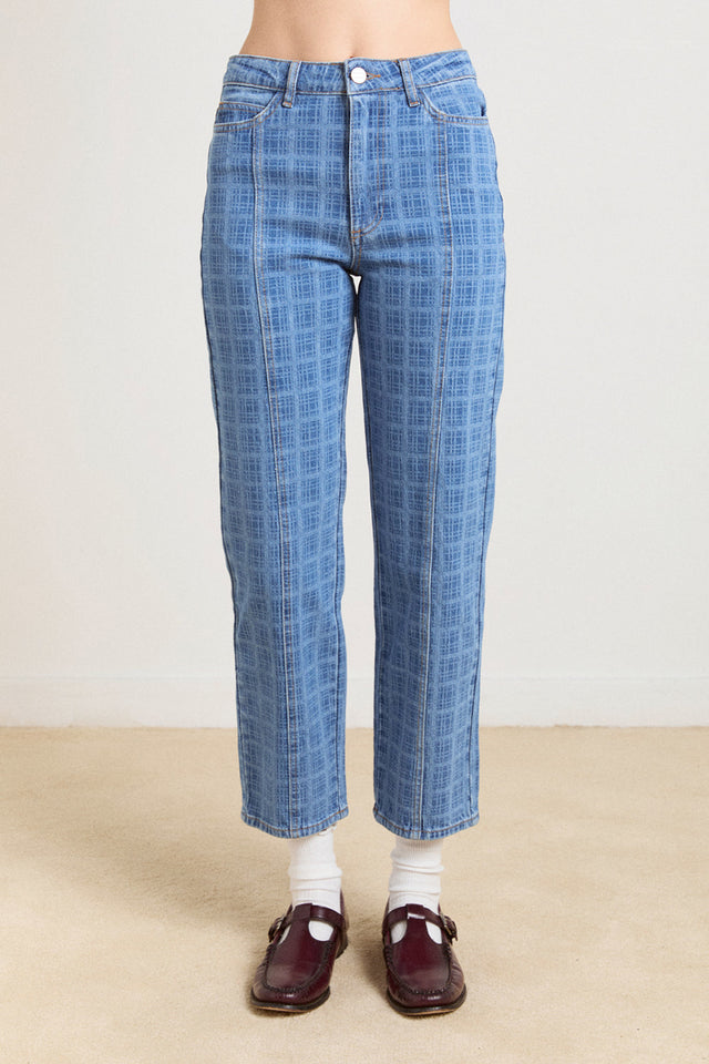 Damson Madder Blue Laser Check Tovie Jeans 