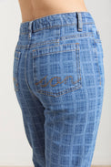 Damson Madder Blue Laser Check Tovie Jeans 