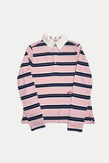 Damson Madder Pink Stripe Cassia Shrunken Rugby Shirt 