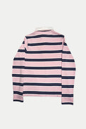 Damson Madder Pink Stripe Cassia Shrunken Rugby Shirt 