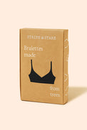 Stripe & Stare Black Plunge Lace Bra 