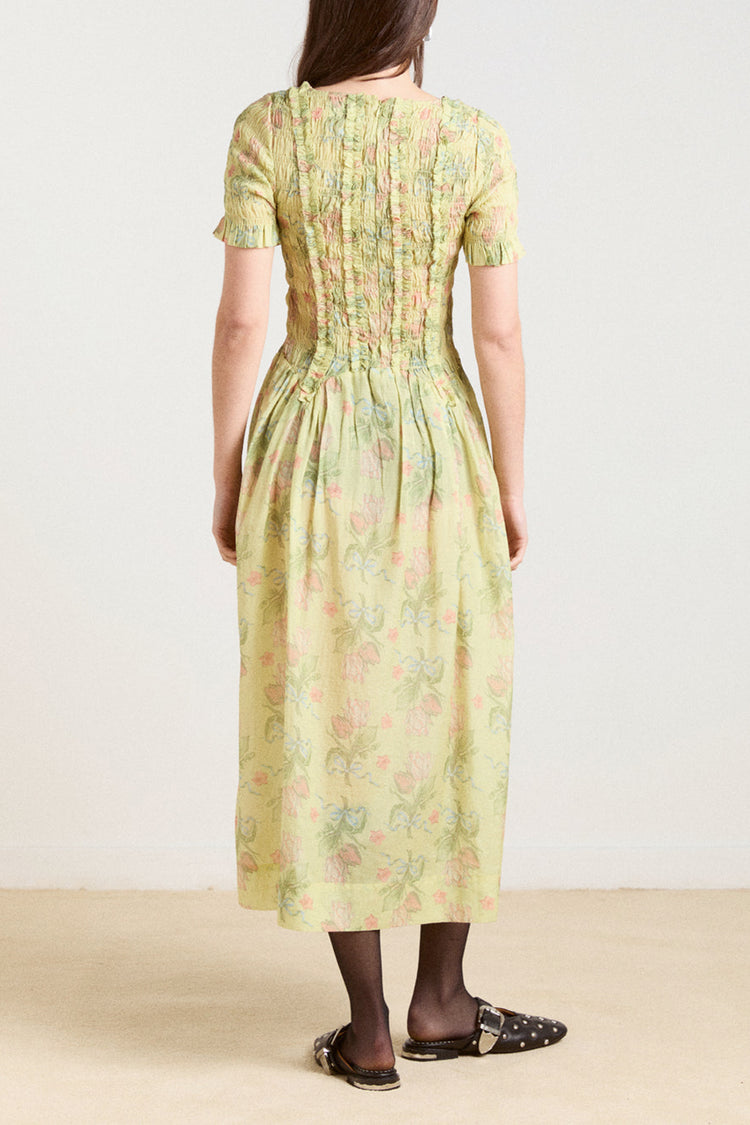 Olive Raphaela Ruffle Midi Dress