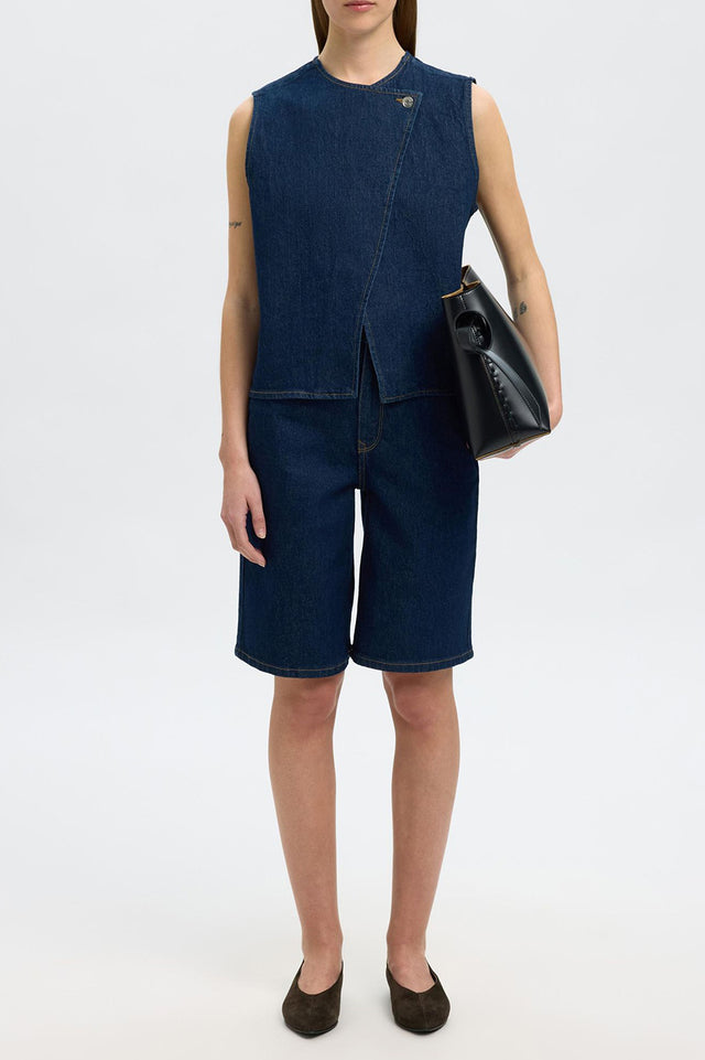 Selected Femme Dark Blue Vida-Kori Denim Vest 