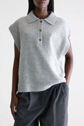 Bellerose Heather Grey Ameson Sleeveless Sweater 