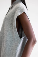 Bellerose Heather Grey Ameson Sleeveless Sweater 