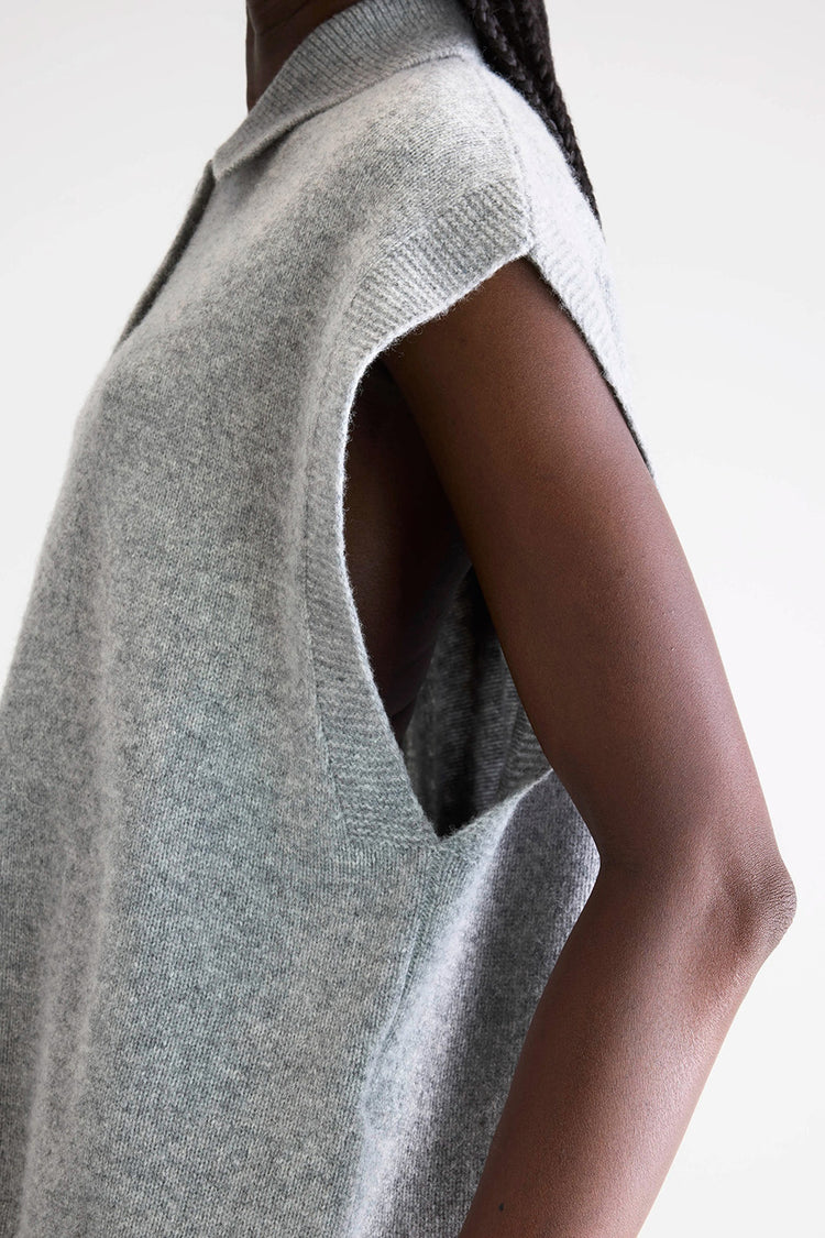 Bellerose Heather Grey Ameson Sleeveless Sweater 