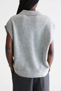 Bellerose Heather Grey Ameson Sleeveless Sweater 