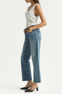 Dala Smoke Blue Alley Mid Rise Ankle Jeans 