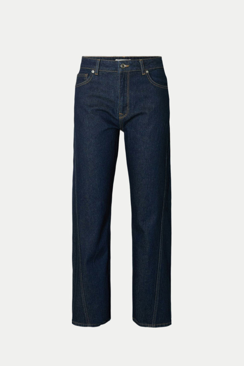 Selected Femme Dark Blue Denim Vida-Kori Twisted Jeans 