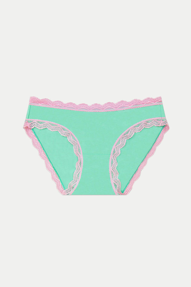 Stripe & Stare Opal Mint Candyfloss Classic Knicker 