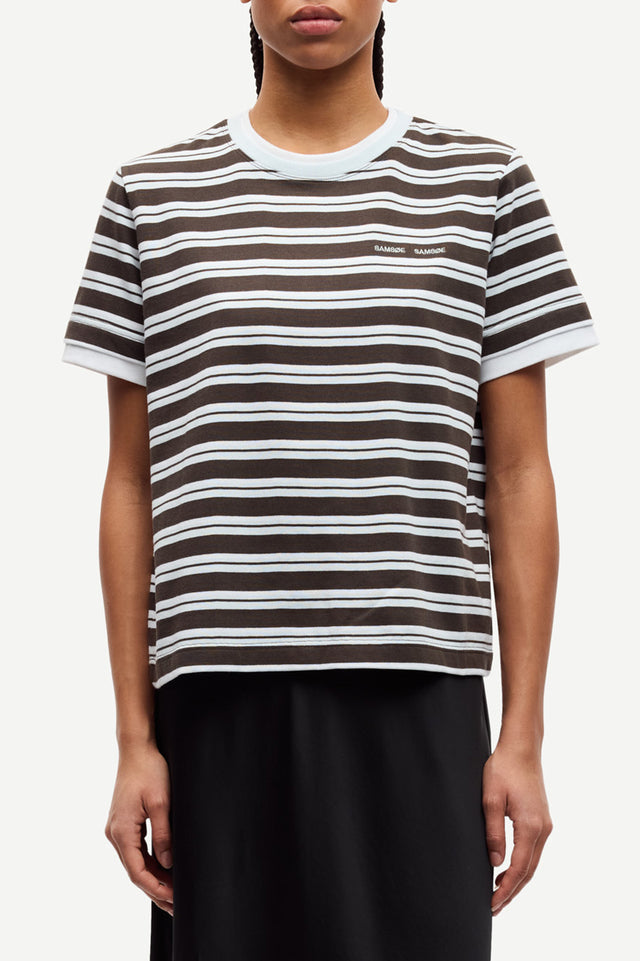 Samsøe Samsøe Turkish Coffee Stripe Sacamina Tee 15512 